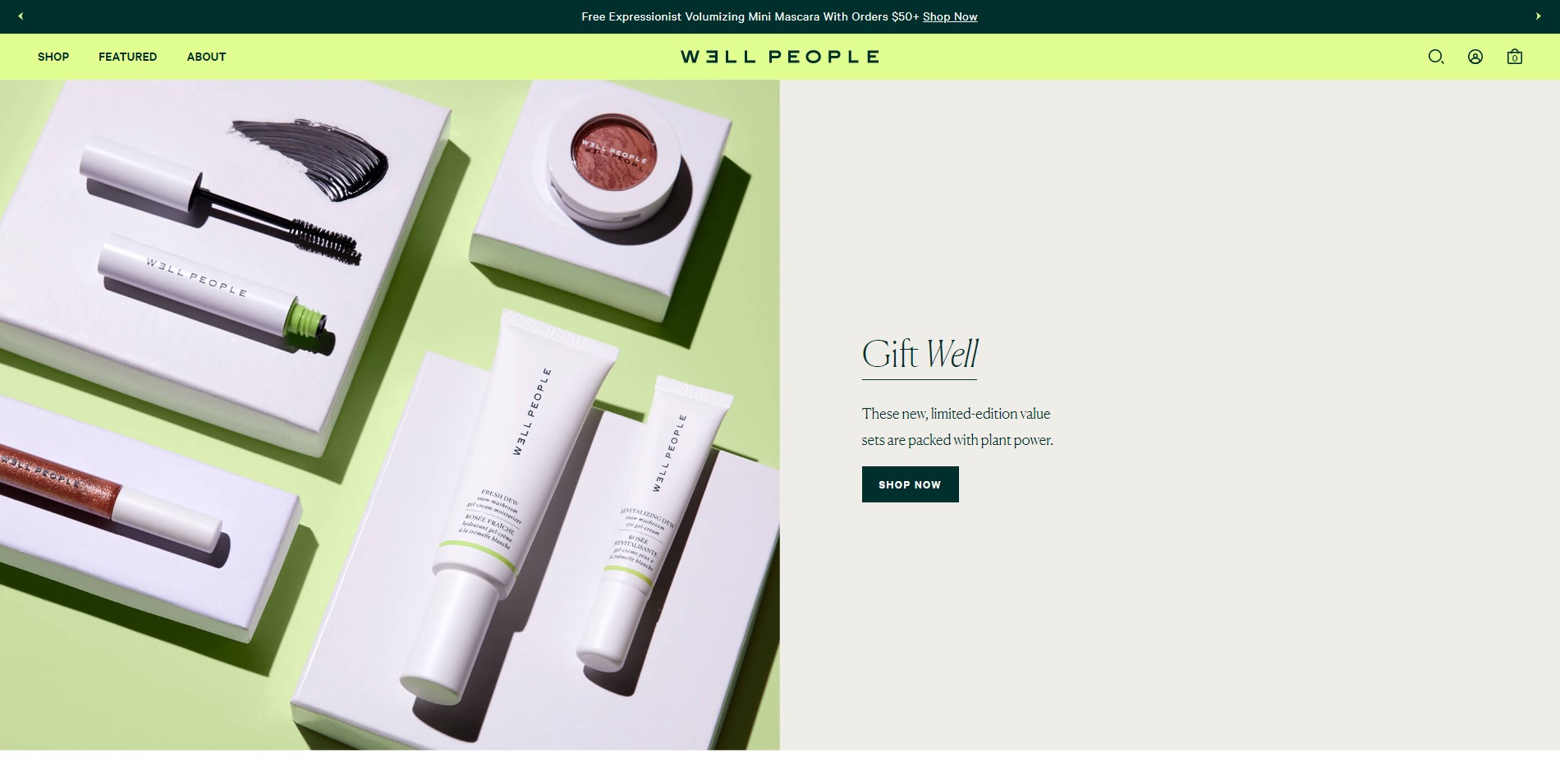 Screenshot of the Well People website